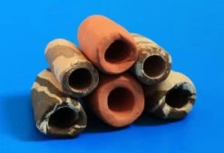 6 X Garnelenhöhlen Terrakotta/Regenbogen Aus Ton - Brut- Oder Versteckplätze