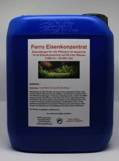 5 Liter Ferro Kanister Eisenkonzentrat / Eisendünger Für 30.000 Liter Wasser