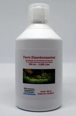 500 Ml Ferro Eisenkonzentrat / Eisendünger Für 3.000 Liter Wasser